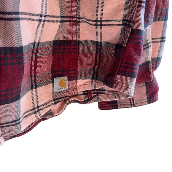 CARHARTT Long Sleeve Button Down Flannel Women's Size Medium - Picture 4 of 5